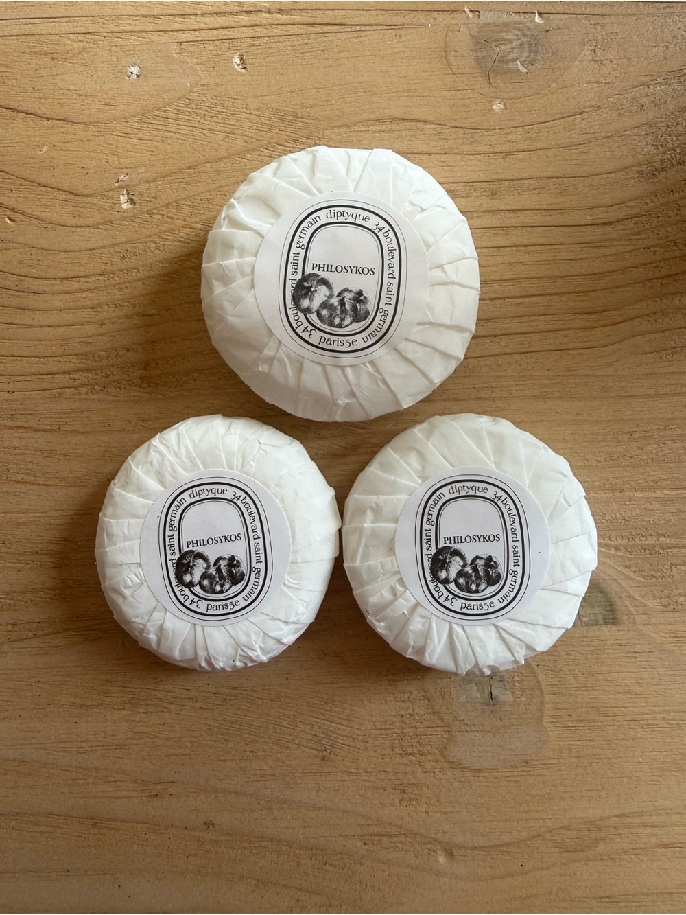 Diptyque Philosykos Luxury Soap Bars – Travel Sizes (3 Bars)